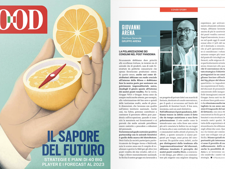 Giovanni Arena: inserito tra i 40 big player italiani, si racconta nella Cover Story di FOOD “Il Sapore del Futuro”