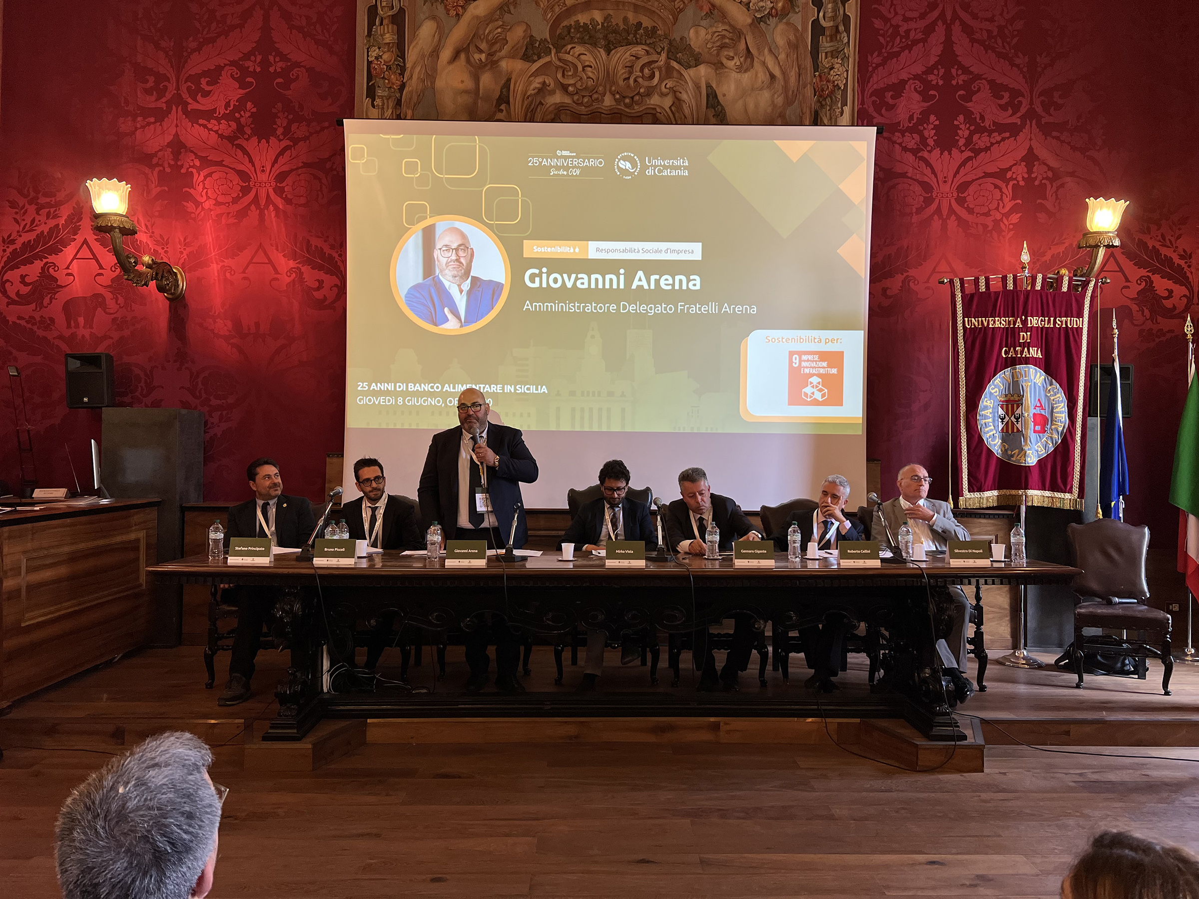 Giovanni Arena relatore al convegno per i 25 anni del Banco Alimentare Sicilia