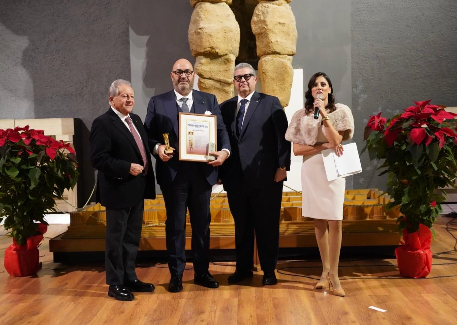 Giovanni Arena insignito del Premio Telamone 2024: il riconoscimento all’eccellenza imprenditoriale siciliana