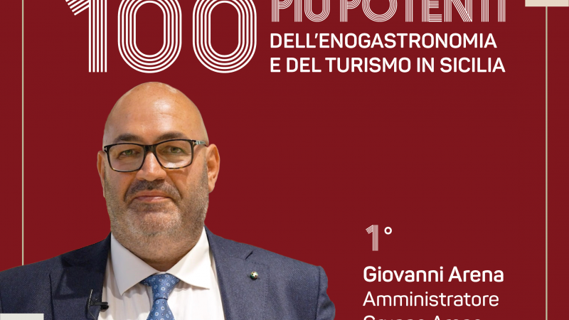 Giovanni Arena in vetta alla classifica dei 100 più potenti dell’enogastronomia e del turismo in Sicilia 2025