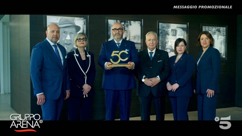 Gruppo Arena celebra 50 anni di storia con una campagna nazionale sulle reti Mediaset